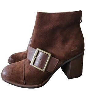 Korks ‎ Leather Brown Ankle Boots Size 6